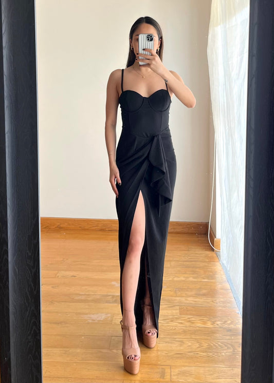 Gea Black Maxi Dress