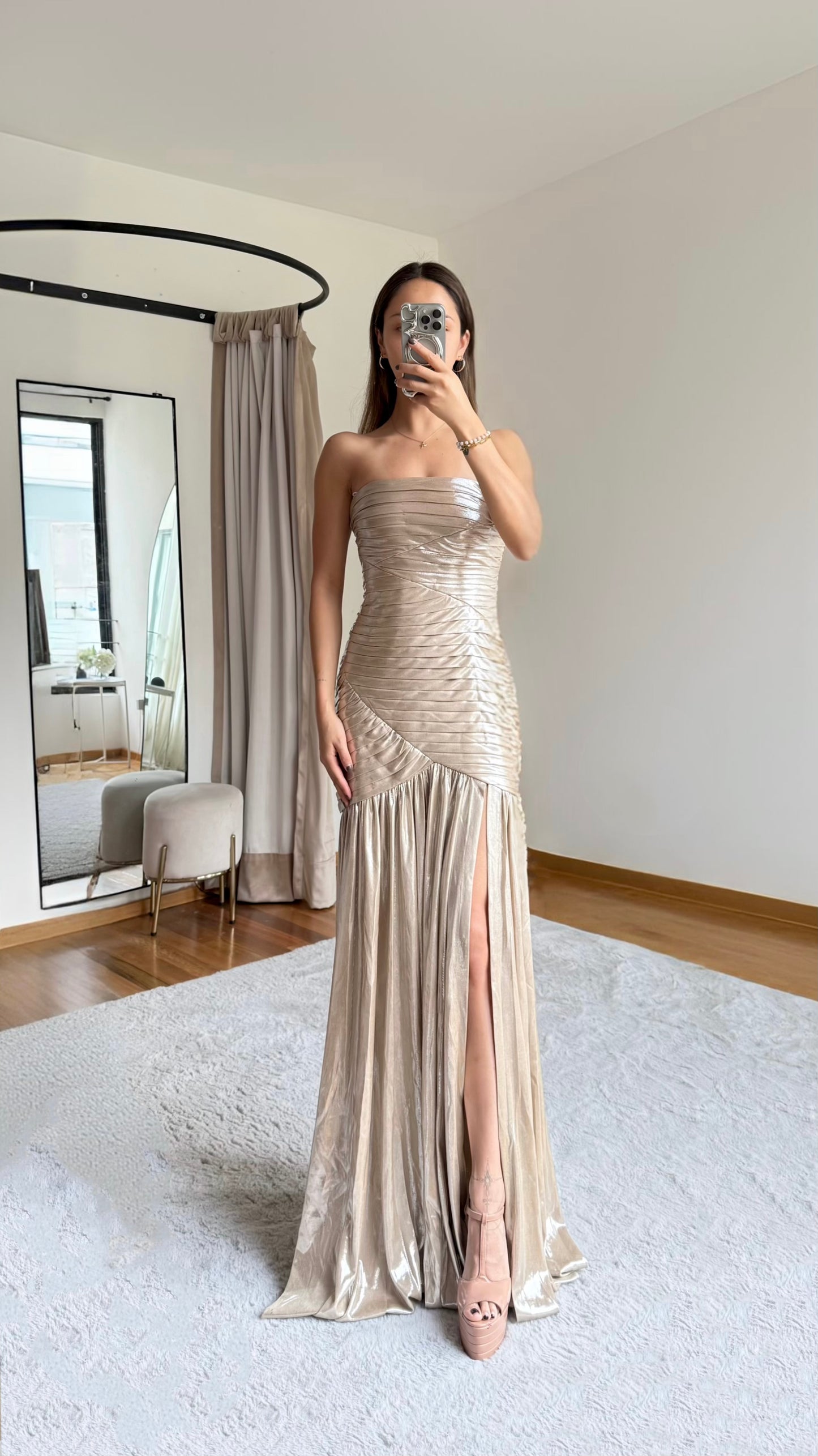 Triana Champagne Metal Dress