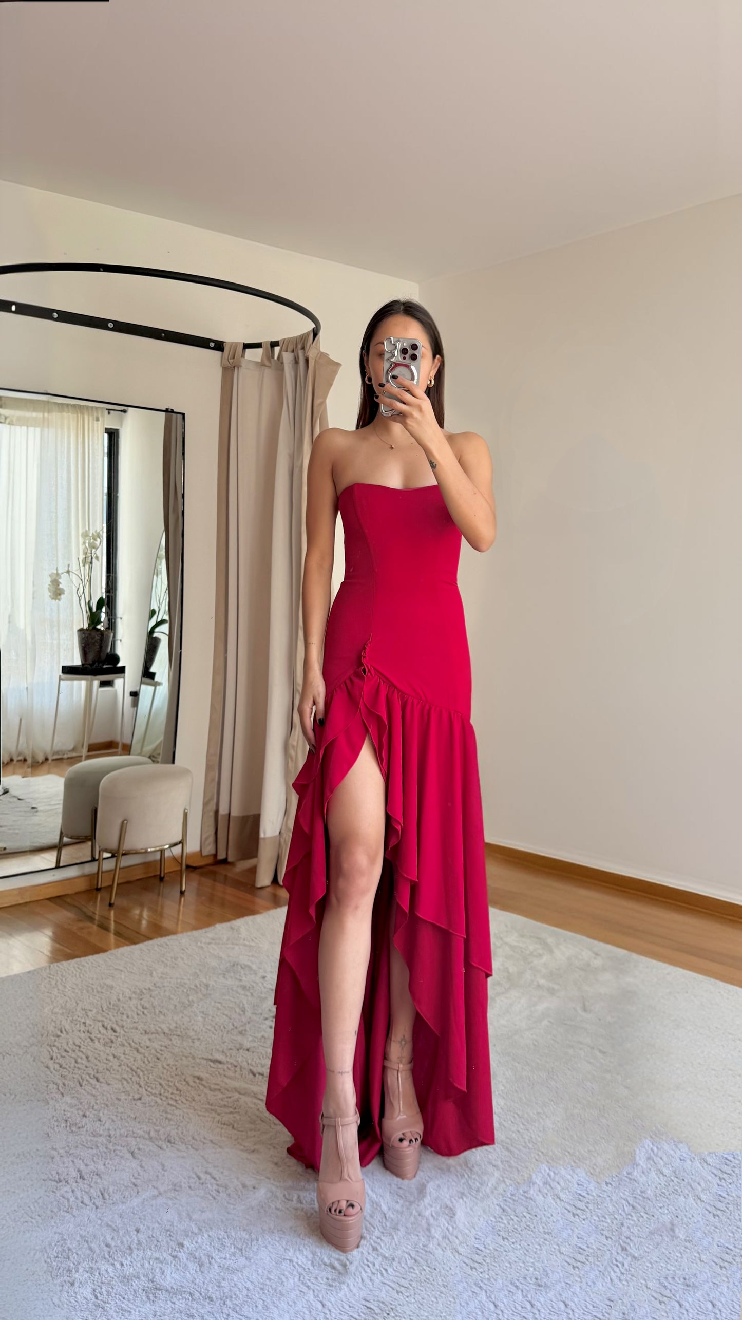 Leia Red Maxi Dress