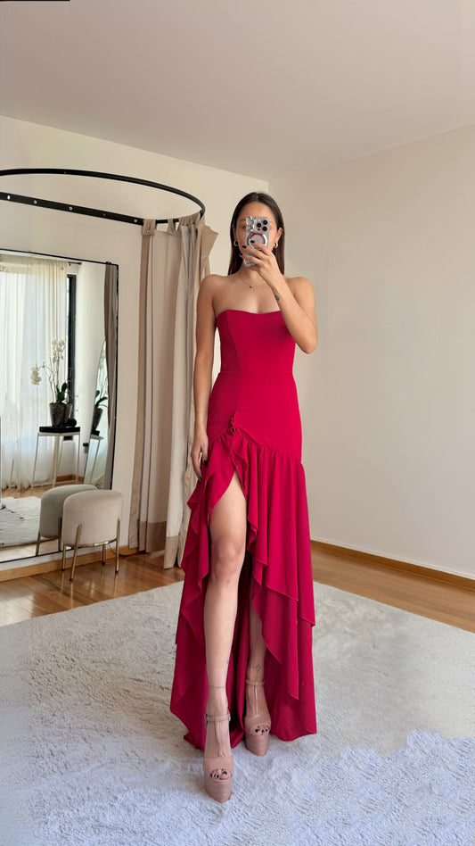 Leia Red Maxi Dress