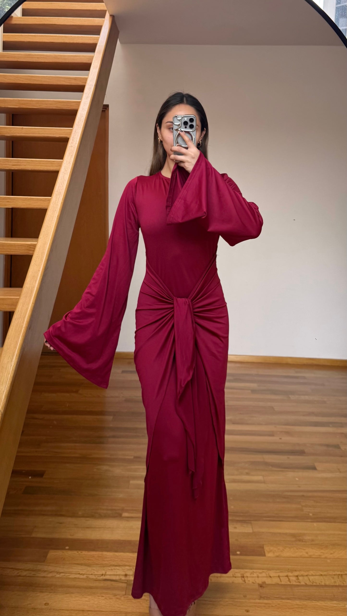 Julia Wine Maxi Dress