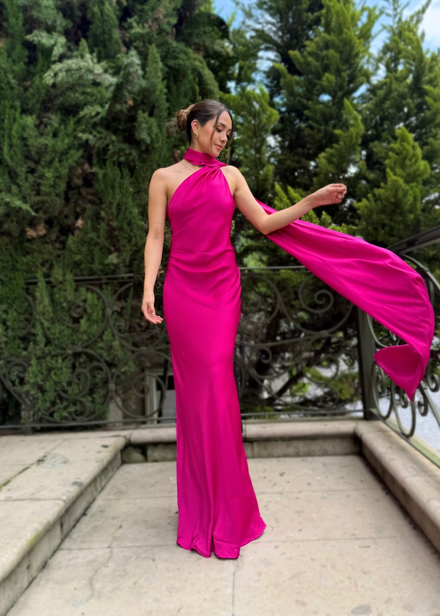 Paola Pink Maxi Dress