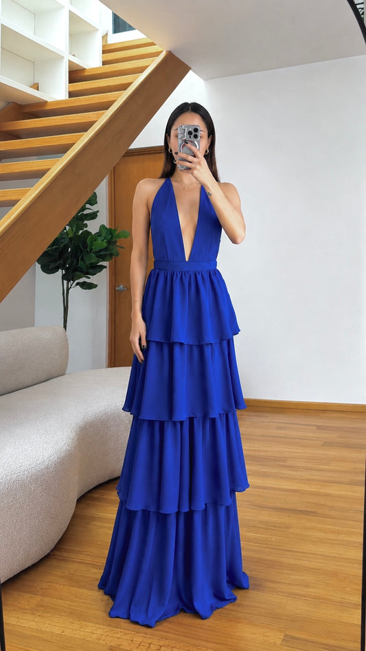 Luna Blue Royal Maxi Dress