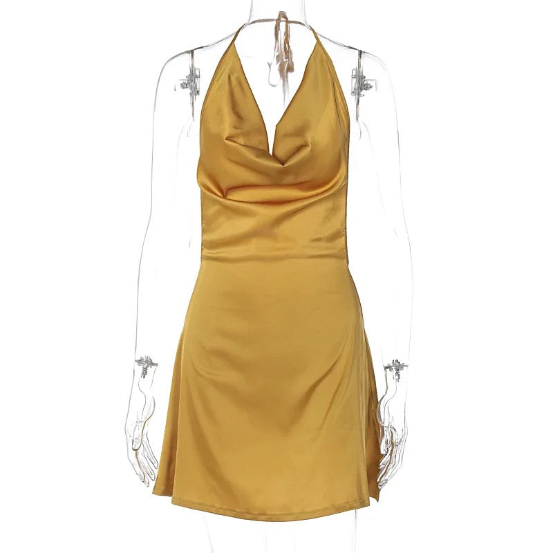 Mustard Mini Dress