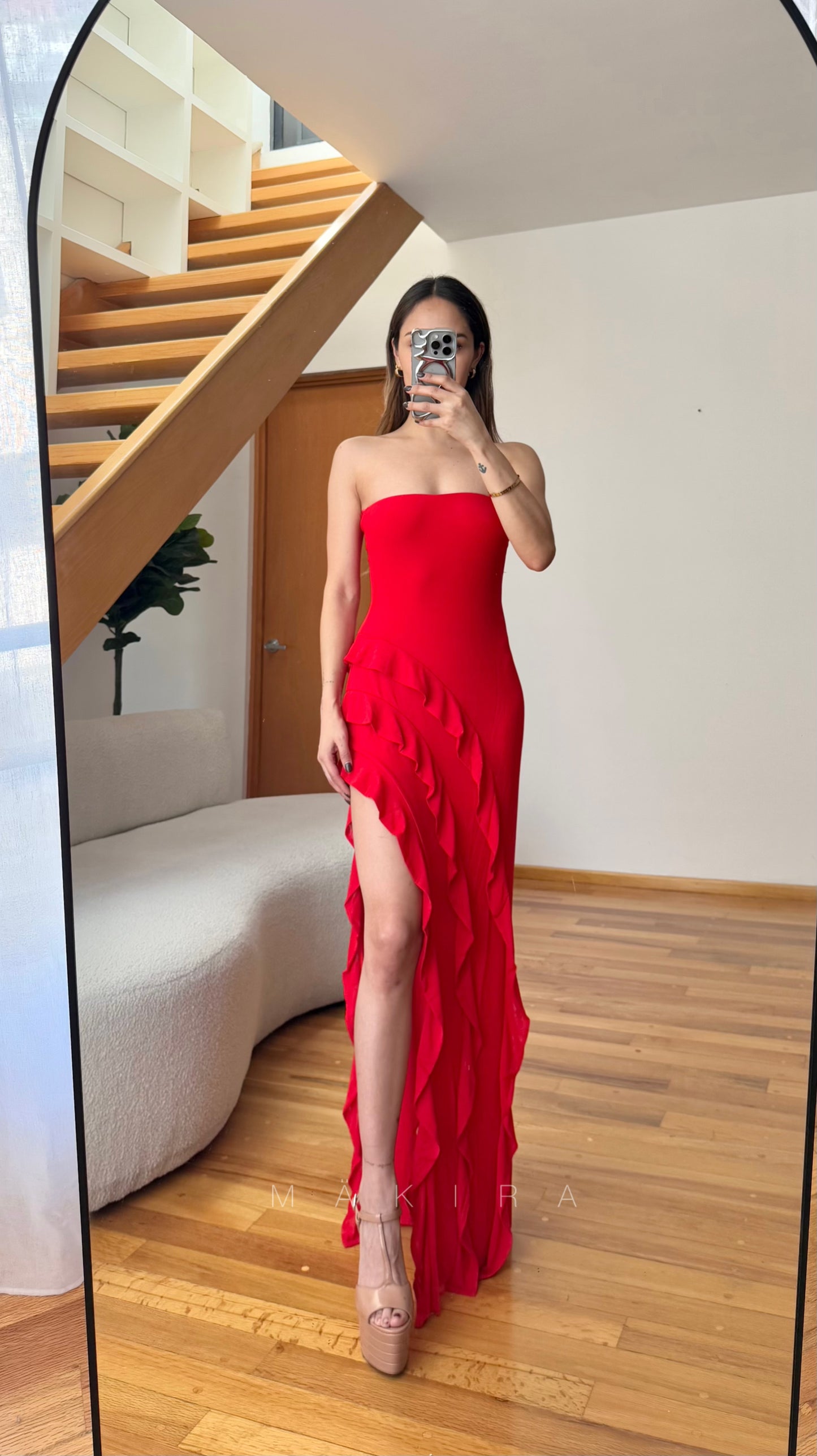 Amanda Red Maxi Dress