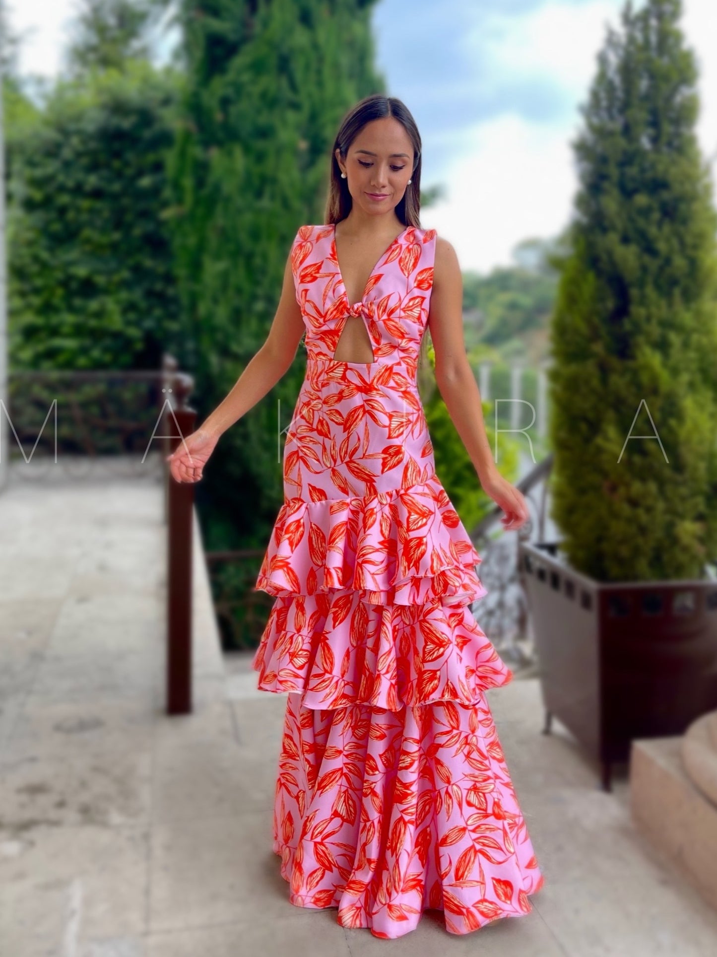 Ivette Pink Tropical Dress