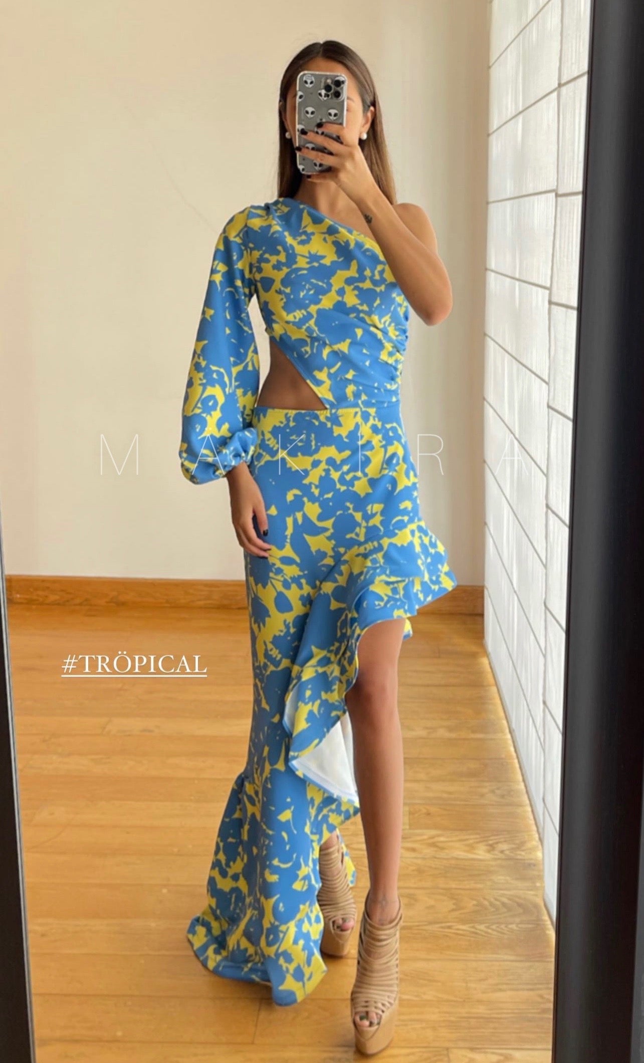 Kendall Blue Tropical Dress