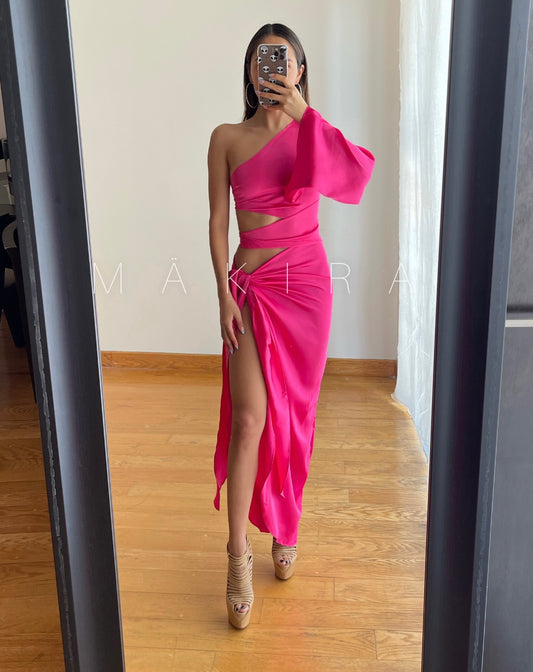 Khloe Pink Midi Dress